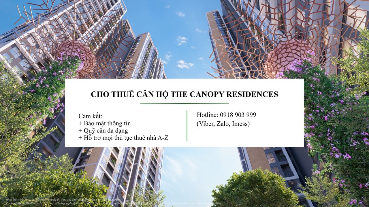 Dịch vụ cho thuê căn hộ The Canopy Residences