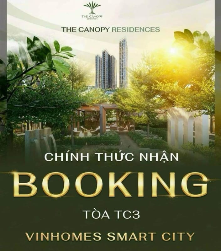 Nhận booking tòa TC3 The Canopy Smart City