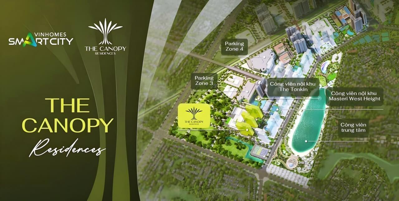 Vị trí phân khu The Canopy Smart City